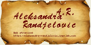 Aleksandra Ranđelović vizit kartica